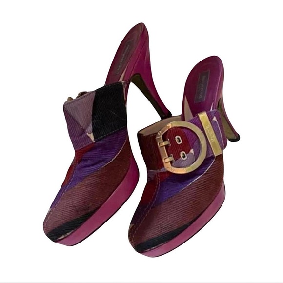 Emilio Pucci Stylish Multicolor Heeled Mules